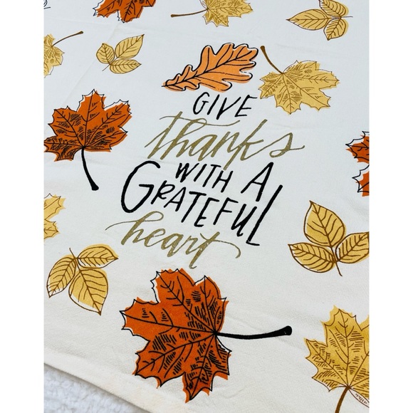 MAINSTAYS • Cream/Multi Fall Leaves Thanksgiving Kitchen Towel - Picture 5 of 10